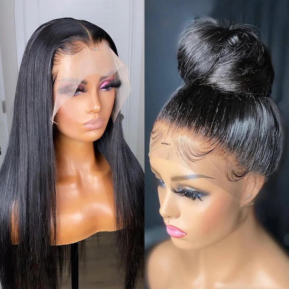 360 HD Lace Frontal Straight Human Hair Wig with Bleached Knots & Invisi Strap Snug Fit - Image 8