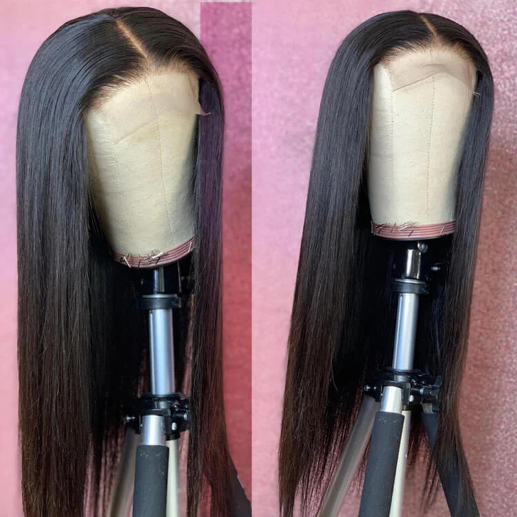 5x5 HD Invisible Lace Closure Wigs Straight Hair Glueless Human Hair Wigs - Image 4