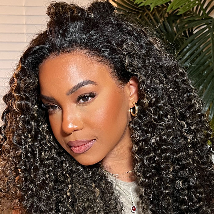 HD Transparent 13x4 5x5 Blonde Highlight Lace Frontal Wig Curly Human Hair Wigs - Image 10