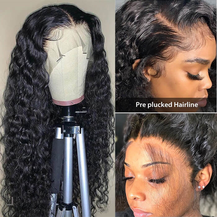 Water Wave HD Invisible Lace Front Human Hair Wigs with Natural Looking Hairline - Image 3