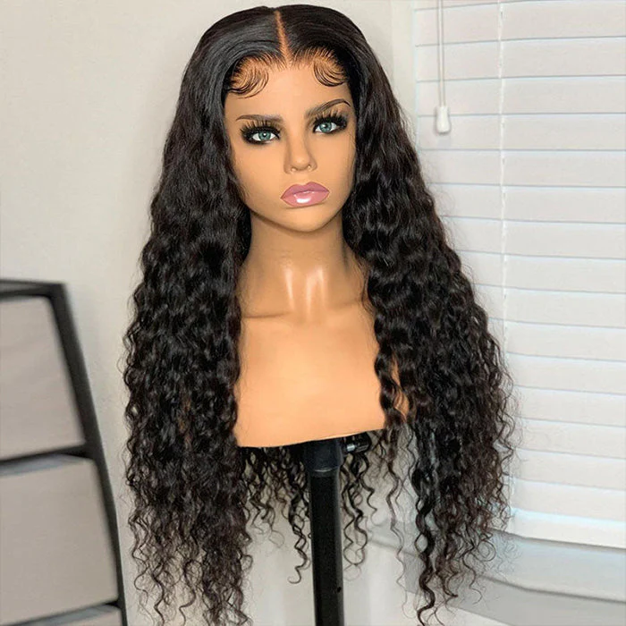 Wear And Go Glueless Water Wave Pre-Cut HD Lace Closure Human Hair Wigs - Image 5
