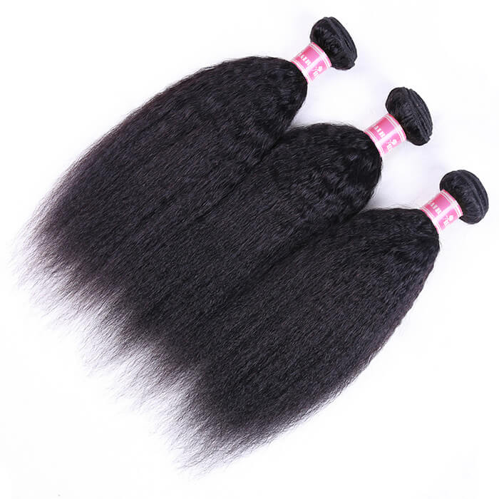 Wholesale Kinky Straight Remy Hair Weave 3 Bundles Virgin Human Hair Extensions - Image 5