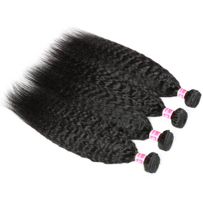 Wholesale Kinky Straight Remy Hair Weave 3 Bundles Virgin Human Hair Extensions - Image 6